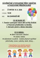 Závěrečné vystoupení a pasování předškoláků - třída Srdíčka 1